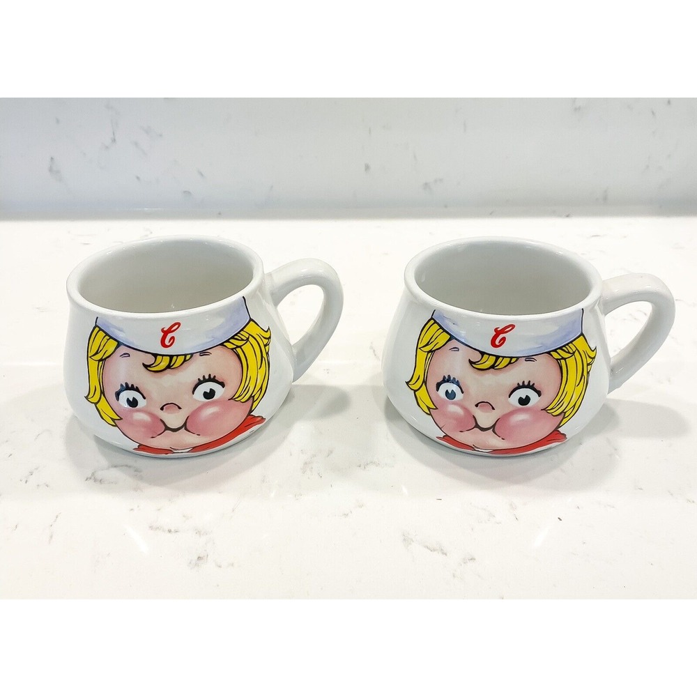 2 Vintage 1998 Campbell's Soup Kids Collectible‎ Mugs Cup Bowl Houston Harvest